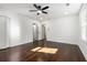 Spacious bedroom with hardwood floors and ceiling fan at 1863 Bruce Ne Rd, Atlanta, GA 30329