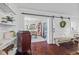 View of dining room through a stylish barn door at 2529 Piney Grove Rd, Loganville, GA 30052