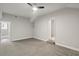 Finished basement bedroom with gray walls and carpet, ceiling fan at 1320 Melbenan Dr, Atlanta, GA 30331