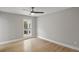 Bright bedroom with hardwood floors and ceiling fan at 1320 Melbenan Dr, Atlanta, GA 30311