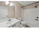Bathroom with shower/tub combo, toilet, and vanity at 2907 Wickford Nw Dr, Kennesaw, GA 30152