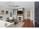 Living room with fireplace and hardwood floors at 311 Deering Nw Rd, Atlanta, GA 30309