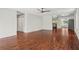 Bright living room with hardwood floors and ceiling fan at 311 Deering Nw Rd, Atlanta, GA 30309