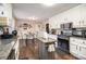 Well-lit kitchen with granite countertops, white cabinets, and stainless steel appliances at 4288 Post Rd, Winston, GA 30187