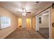Spacious bedroom with carpet flooring and barn door at 2504 Stone Rd, Atlanta, GA 30344