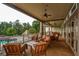 Relaxing clubhouse deck overlooking the pool and wooded area at 405 Laurel Spring Ct, Canton, GA 30114