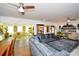 Spacious living area with sectional sofa, hardwood floors, and decorative accents at 405 Laurel Spring Ct, Canton, GA 30114