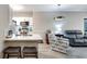 Modern kitchen with white cabinets, stainless steel appliances, and an island at 4333 Dunwoody Park # 2113, Dunwoody, GA 30338