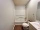 Bathroom with shower/tub combo and tile floor at 5117 Panola Valley Dr, Lithonia, GA 30038