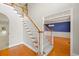 Hardwood and carpeted floors in the entryway at 5615 Forkwood Nw Dr, Acworth, GA 30101