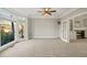 Spacious living room with fireplace and built-in shelving at 5615 Forkwood Nw Dr, Acworth, GA 30101