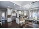 Updated kitchen with stainless steel appliances and granite countertops at 605 Rose Creek Cir, Duluth, GA 30097