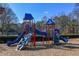 Colorful playground with slides and climbing structures at 605 Rose Creek Cir, Duluth, GA 30097