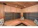 Relaxing cedar wood sauna with built-in seating at 1409 Sheridan Ne Rd, Atlanta, GA 30324