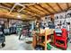 Large basement workshop, well-equipped with various tools and workbench at 1420 Arblay Pl, Loganville, GA 30052