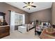 Guest bedroom with two twin beds and antique furniture at 1420 Arblay Pl, Loganville, GA 30052