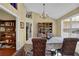 Bright dining room featuring a chandelier and built-in hutch at 1460 Chamblee Gap Rd, Cumming, GA 30040