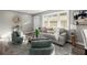 Modern living room with gray walls and comfortable seating area at 1955 E Lake Dr, Marietta, GA 30066