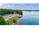 Aerial view of lakefront park with boat ramp and parking at 1095 Lanier Pl, Cumming, GA 30041