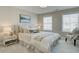 Cozy bedroom with a queen-size bed, neutral decor, and carpeted floor at 3311 Cranston Ln, Kennesaw, GA 30144