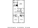 Second floor plan showing bedrooms, bathrooms, and laundry at 3311 Cranston Ln, Kennesaw, GA 30144