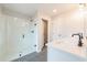 Spa-like bathroom with a large walk-in shower and double vanity at 3305 Cranston Ln, Kennesaw, GA 30144