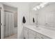 Clean bathroom with vanity, shower, and bathtub at 1072 Heyward Way, Alpharetta, GA 30009