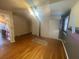 Hardwood floor bedroom with double door closets and neutral walls at 4617 Cedar Park Dr, Stone Mountain, GA 30083