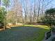 Large grassy backyard bordered by trees at 1550 Oak Creek Dr, Marietta, GA 30066