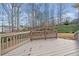 Deck with wooded backyard view at 7570 Weston Club Dr, Suwanee, GA 30024