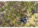 Aerial view of home and surrounding wooded area at 3820 Mink Livsey Rd, Snellville, GA 30039