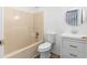 Simple bathroom with a tub and shower combination at 3820 Mink Livsey Rd, Snellville, GA 30039
