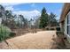 Large, private backyard featuring a wood fence and lush greenery for outdoor enjoyment at 173 Mill Creek Dr, Canton, GA 30115
