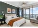 Main bedroom with city view and private balcony at 3630 Peachtree Ne Rd # 2005, Atlanta, GA 30326