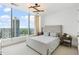 Bedroom with city view and large window at 3630 Peachtree Ne Rd # 2005, Atlanta, GA 30326