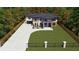 Luxury home with driveway, landscaping, and a fenced yard at 1349 Oak Rd, Lilburn, GA 30047