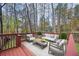 Deck furnished with seating and rug at 501 Mcdaniel Nw Rd, Marietta, GA 30064