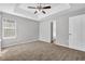 Bedroom featuring carpet, ceiling fan, recessed lighting, and a closet at 2295 Creekview Trl, Decatur, GA 30035