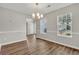 Bright dining room with hardwood floors and chandelier at 3029 Oakvale Hts, Decatur, GA 30034