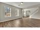 Spacious living room with hardwood floors and lots of natural light at 3029 Oakvale Hts, Decatur, GA 30034