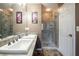 Bathroom with double vanity and walk-in shower at 3363 Fernview Dr, Lawrenceville, GA 30044