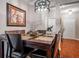 Dining room with dark wood table and matching chairs at 3363 Fernview Dr, Lawrenceville, GA 30044