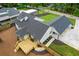 Aerial view showcasing house, deck, and driveway at 514 Dogwood Cir, Norcross, GA 30071