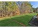 Spacious backyard with grassy area and wooded backdrop at 3736 Busker Mill Ln, Ellenwood, GA 30294