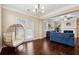 Dining area with hardwood floors and access to the back patio at 4705 Sanderling St, Cumming, GA 30041