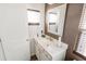 Clean bathroom with vanity, single sink, and shower/tub combo at 3155 Boldmere Se Trl # 3, Smyrna, GA 30080