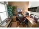 Home office with corner desk and multiple monitors at 3155 Boldmere Se Trl # 3, Smyrna, GA 30080