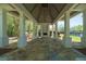 Community pavilion with stone fireplace and views of the tennis court at 344 Riverwood Pass, Dallas, GA 30157