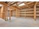 Unfinished basement area with framing and shelving at 5288 East Cherokee Dr, Canton, GA 30115