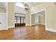 Elegant foyer with hardwood floors and a view to the living room at 5288 East Cherokee Dr, Canton, GA 30115